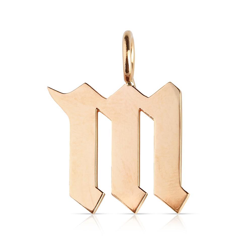 SALT. Fine Jewelry | SOLID GOLD GOTHIC LETTER CHARMS – SALT. Fine