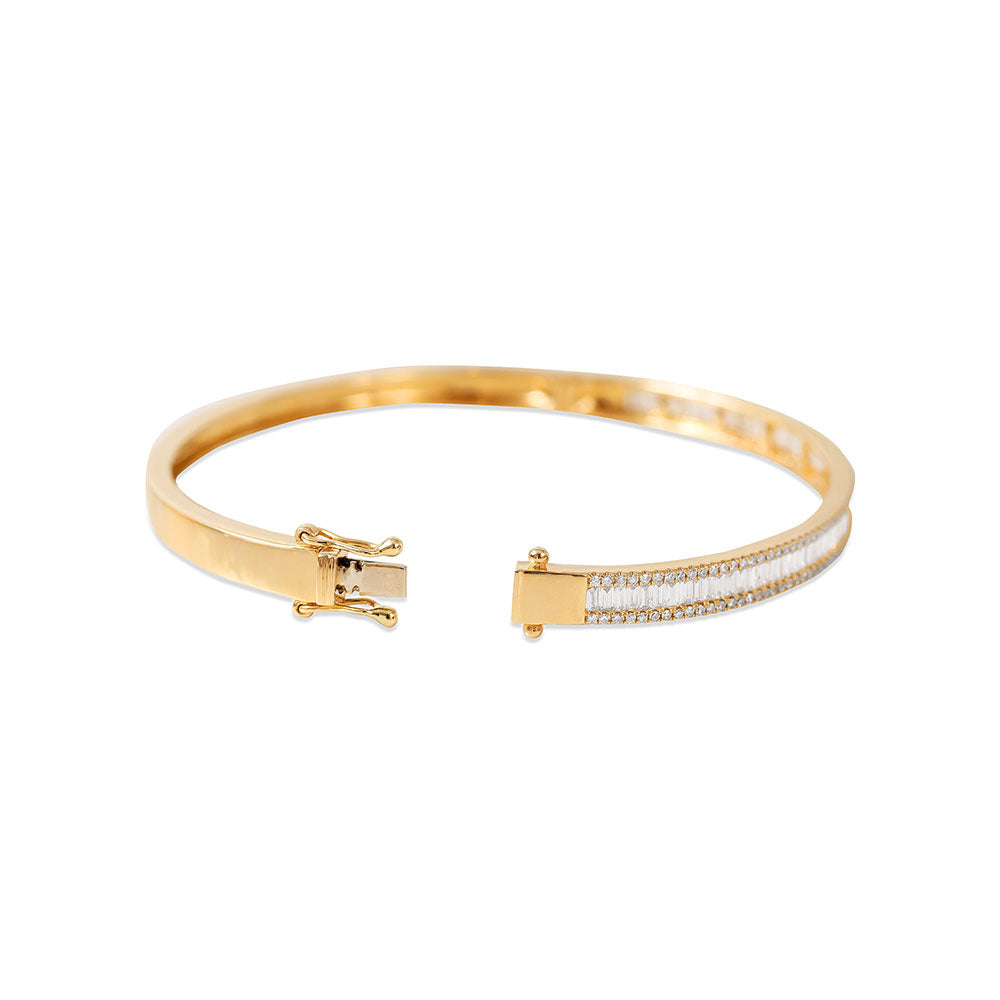 14K GOLD ABBY BAGUETTE DIAMOND BRACELET