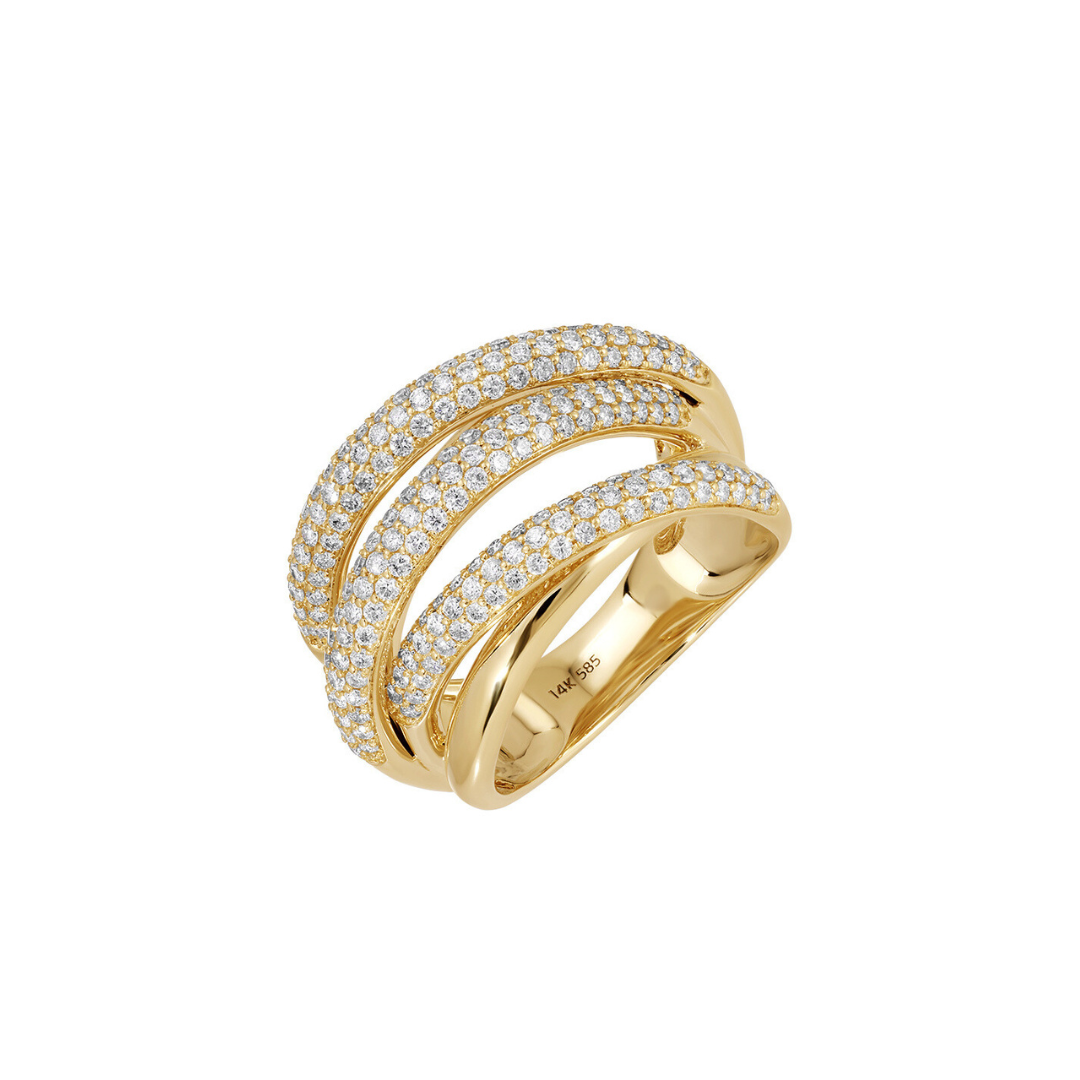 14K GOLD AND DIAMOND ANASTASIA RING