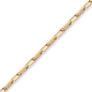 14K GOLD PAPERCLIP DIAMOND BRACELET