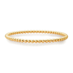 14K GOLD STRETCH BALL BRACELET SMALL
