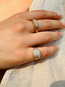 SCATTERED DIAMOND DOME RING