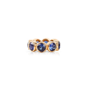 14K GOLD BLUE SAPPHIRE ETERNITY RONDELLE