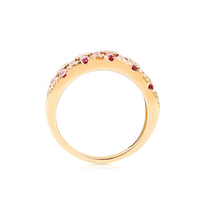 PINK TOURMALINE AND DIAMOND RING