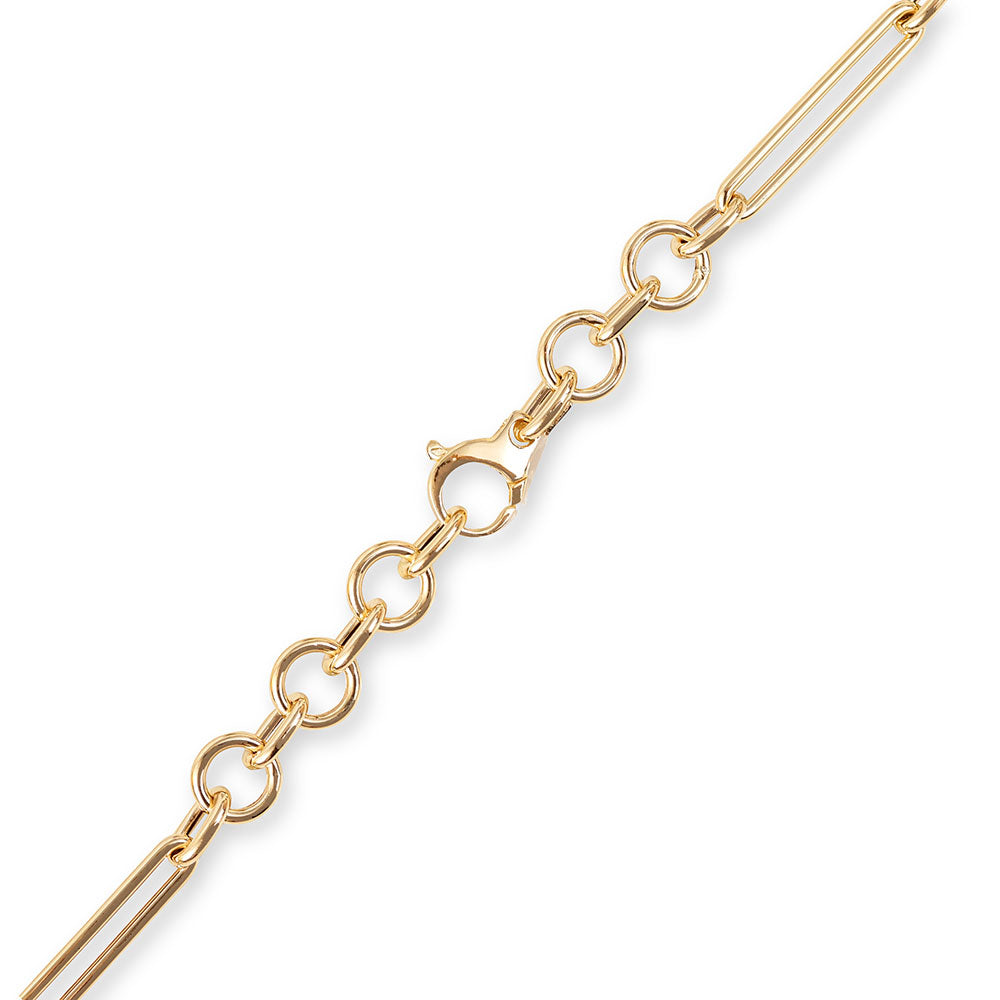 LONG LINK 14K GOLD SEMI-HOLLOW CHAIN