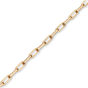 14K GOLD AND DIAMOND PAPERCLIP BRACELET