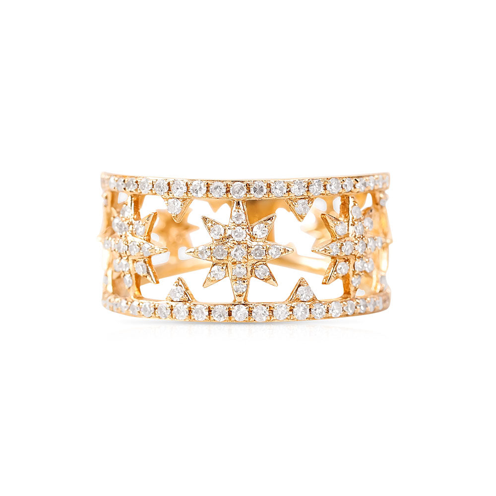 DIAMOND STAR CUTOUT RING