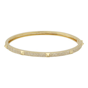 LARGE PYRAMID DIAMOND STUD BANGLE