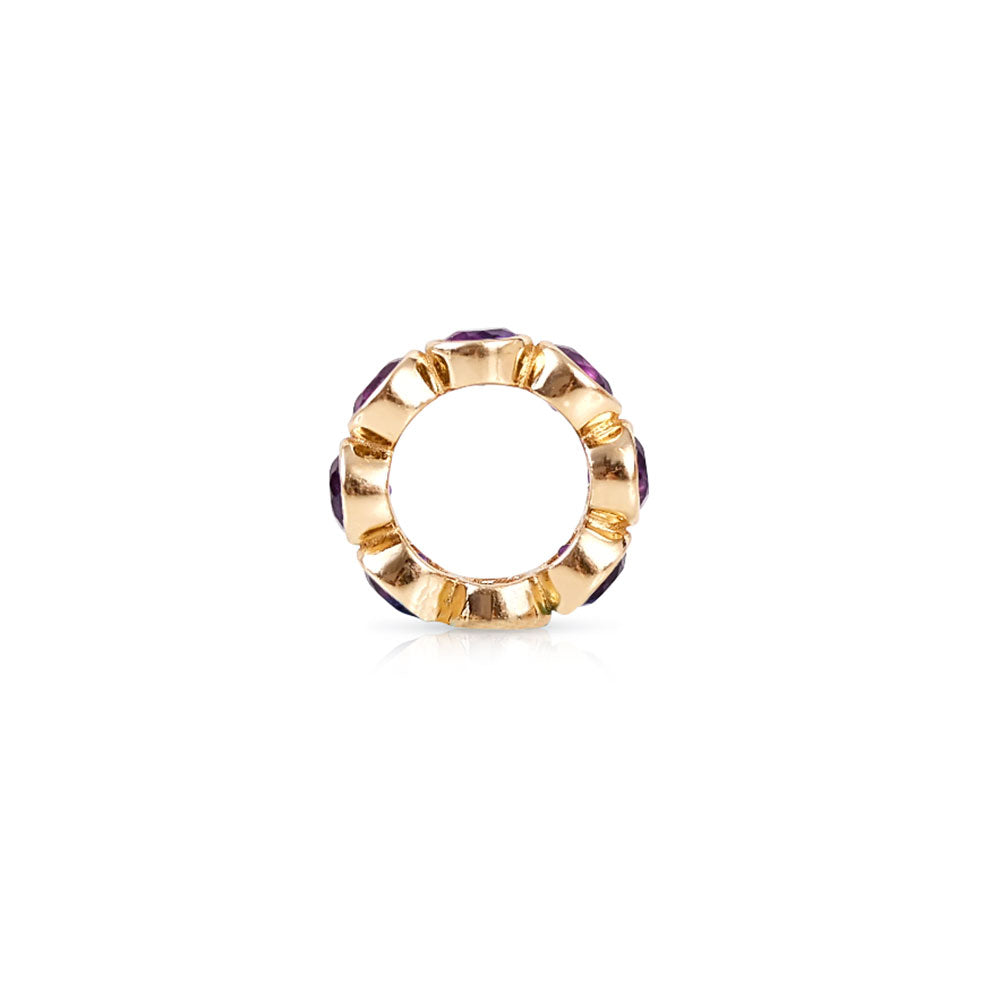 14K GOLD BLUE SAPPHIRE ETERNITY RONDELLE