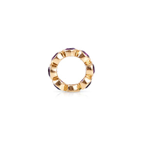 14K GOLD BLUE SAPPHIRE ETERNITY RONDELLE