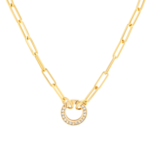 LARGE 14K YELLOW GOLD DIAMOND CONNECTOR