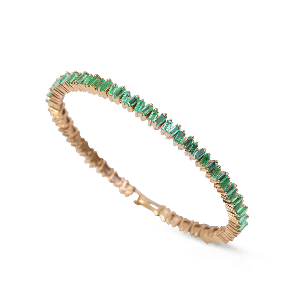 EMERALD BAGUETTE PICKET BANGLE