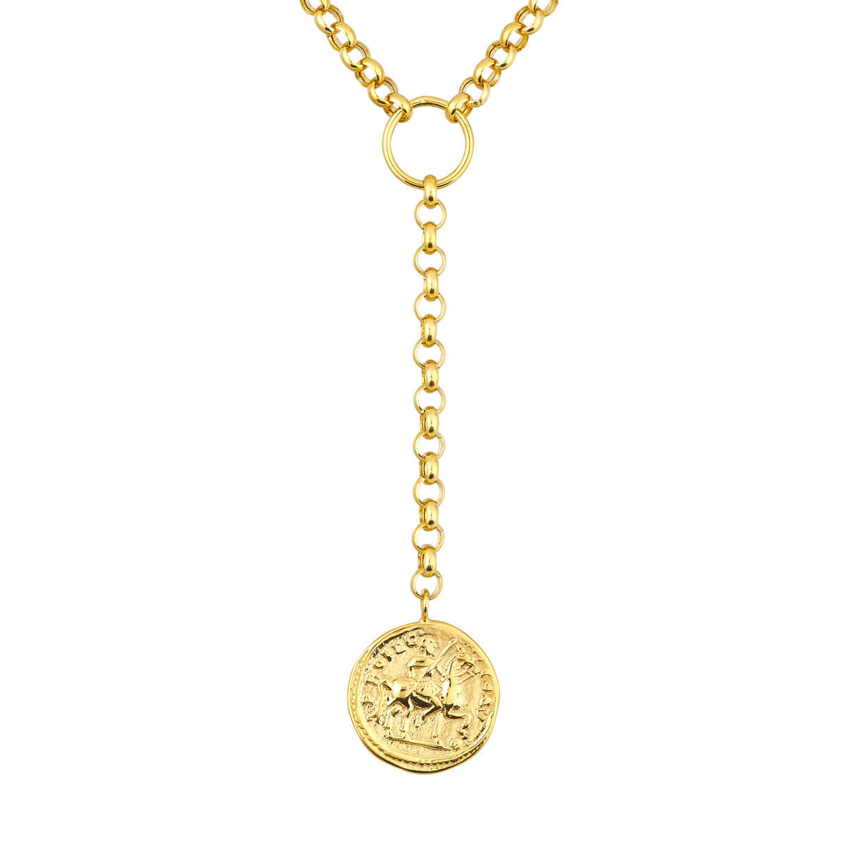 SALT. Fine Jewelry 14K GOLD COIN LARIAT NECKLACE – SALT. Fine Jewelry CA