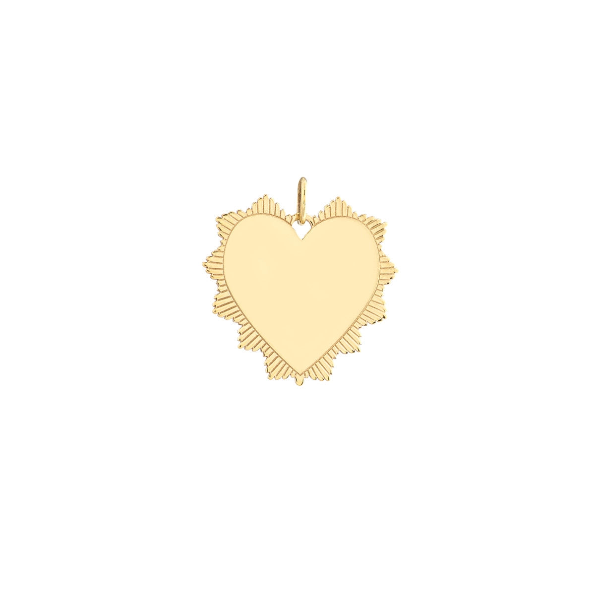 Gold heart sales charm engravable